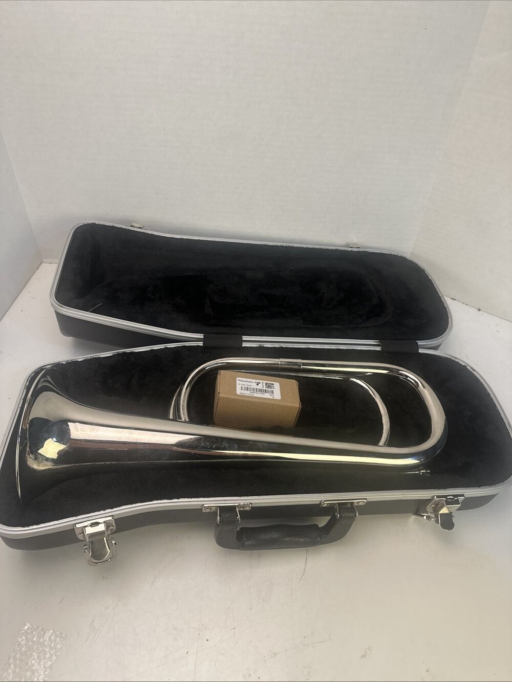 Regiment Bugle-SILVER-Key of G/F-Padded Case 6. 5AL Silver Plated Mouthpiece